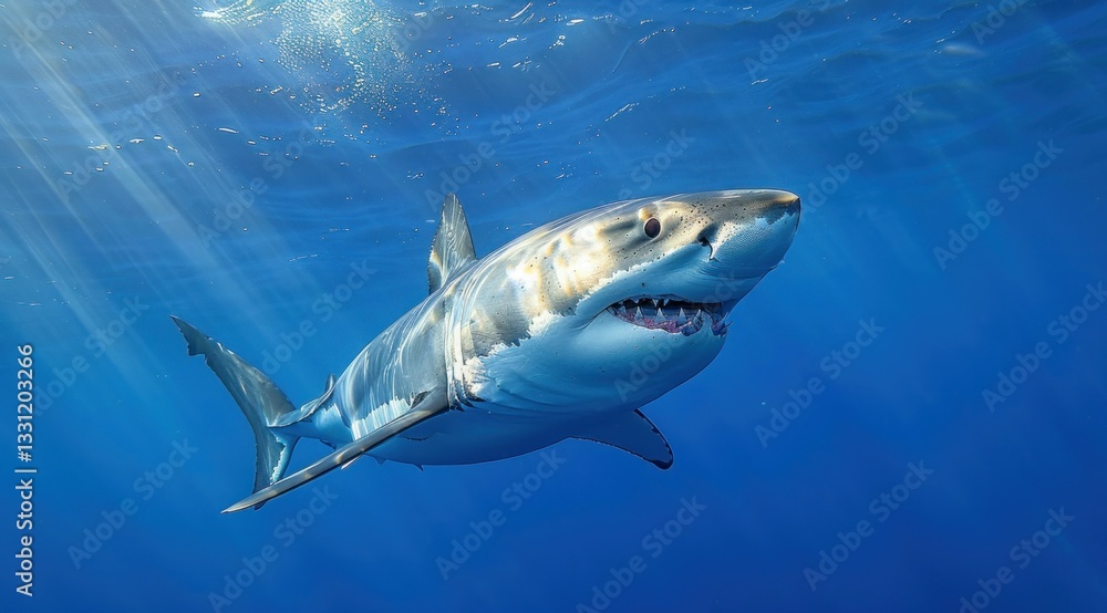 Fototapeta premium Great White Shark Underwater