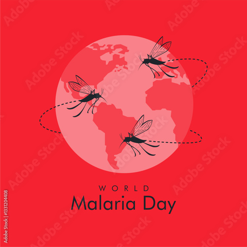 vector world malaria day poster template