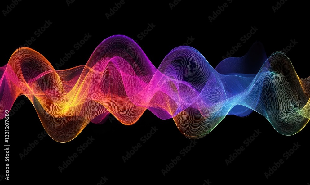 Obraz premium Abstract vibrant wavy lines
