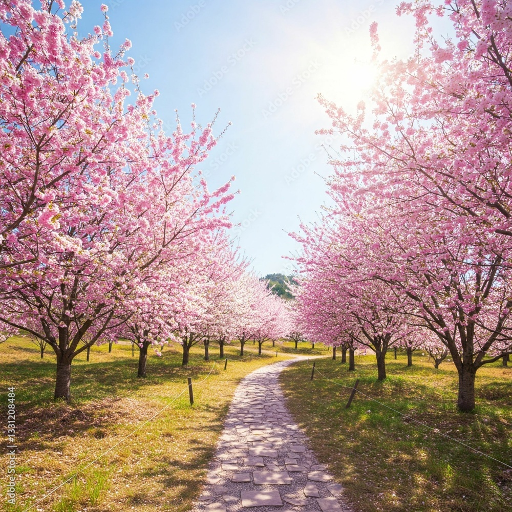 Naklejka premium cherry tree in spring