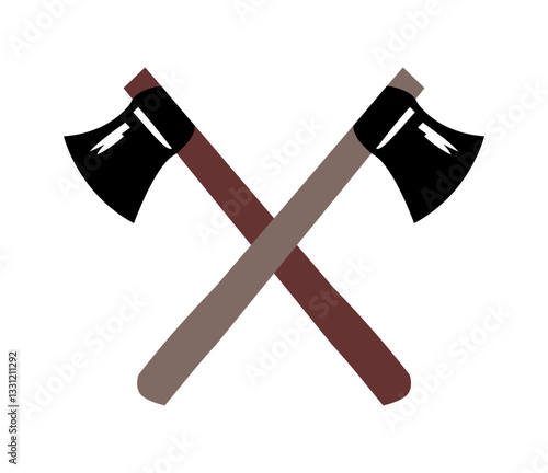 Axe vector. Axe cross.