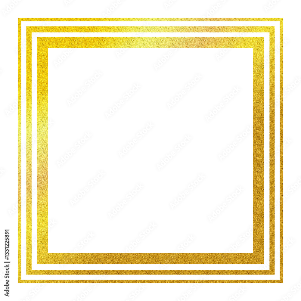 Golden square frame. Can used for photo frams, invitation, design layout, and social media feed Golden square frame. Can used for photo frams, invitation, design layout, and social media feed