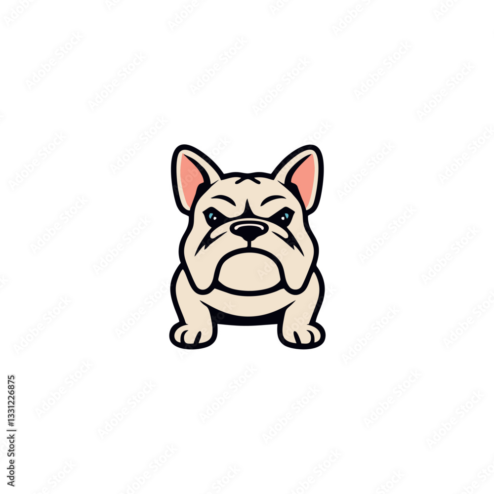 Bold and Strong Bulldog Vector Emblem
