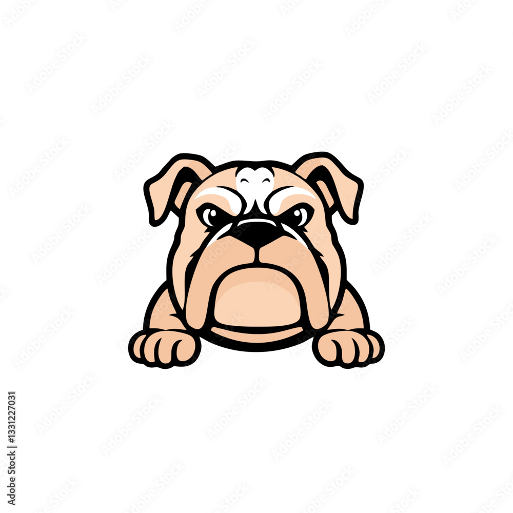Bold and Strong Bulldog Vector Emblem Bold and Strong Bulldog Vector Emblem