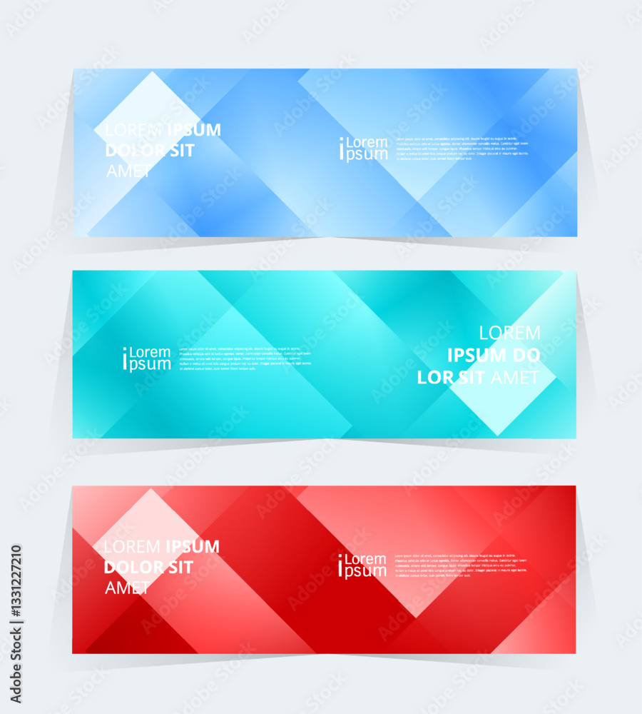 Fototapeta premium Geometric banner design with Vector presentation template.