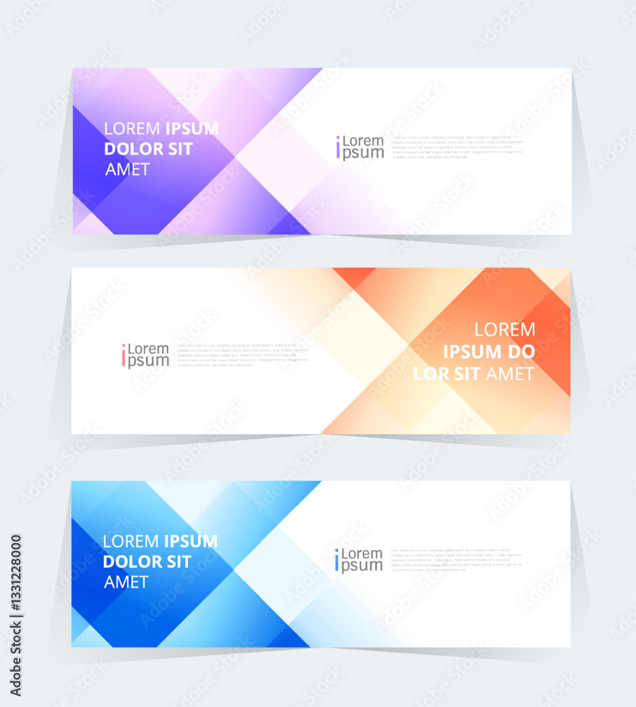 Fototapeta premium Geometric banner design with Vector presentation template.