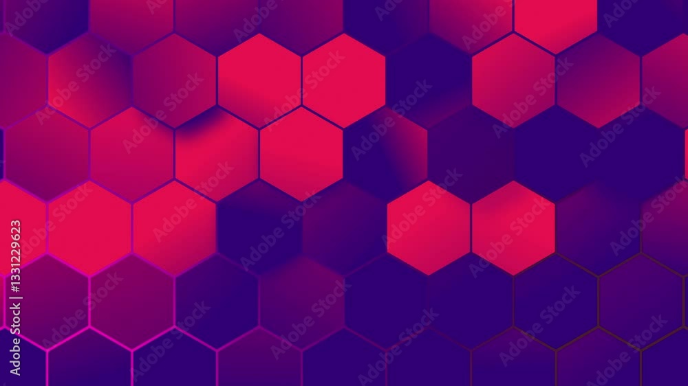 Abstract Hexagon Pattern Purple Red Gradient Background Design Technology Digital Art - 4k Video - Background Animation Abstract Hexagon Pattern Purple Red Gradient Background Design Technology Digital Art - 4k Video - Background Animation