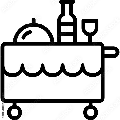 food serving cart icon