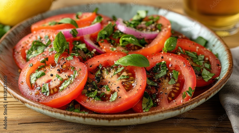 Fresh tomato and basil salad Fresh tomato and basil salad