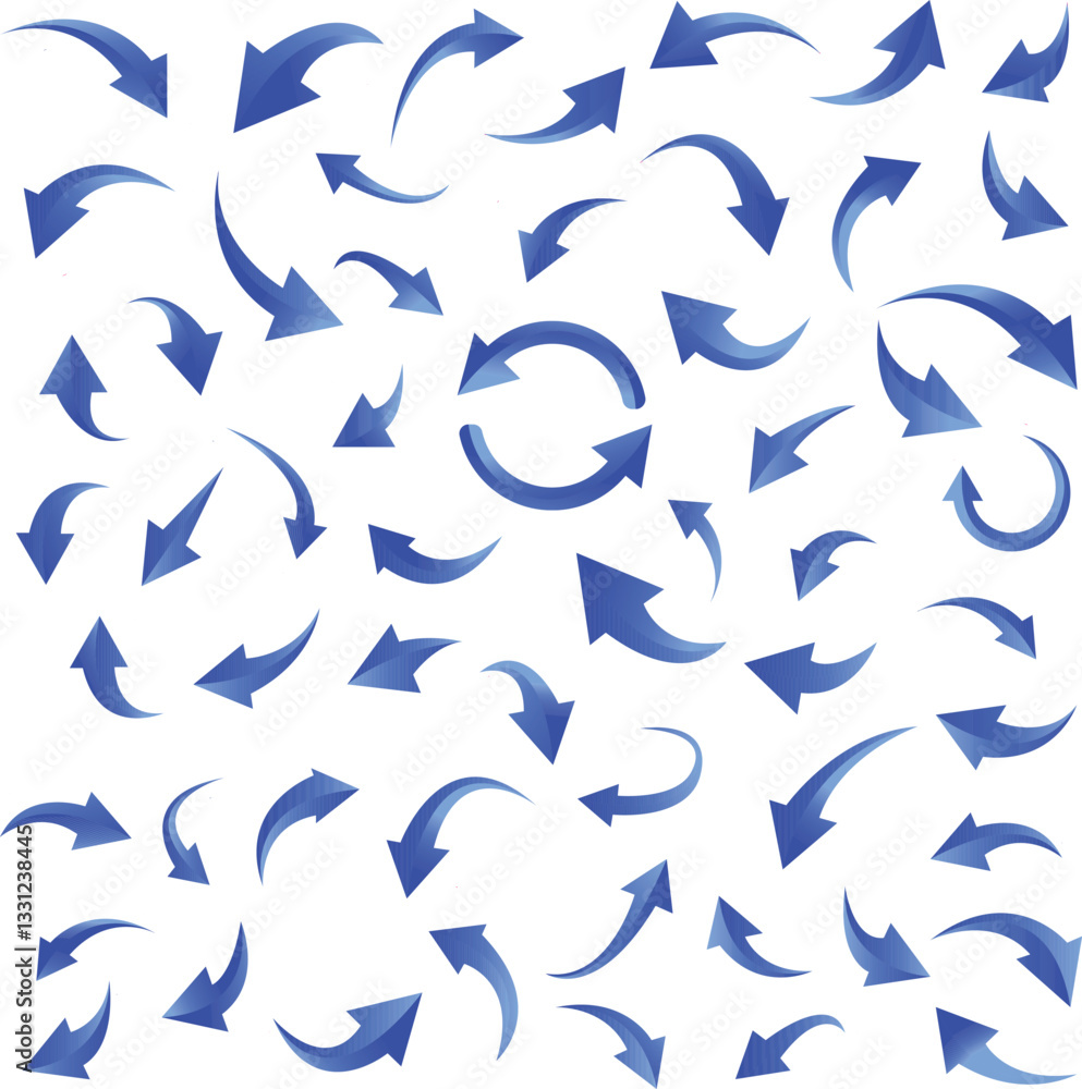 set of blue arrows vector illustration red gradient arrow set of blue arrows vector illustration red gradient arrow