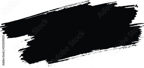  Hand drawn black grunge badge brush - Vector