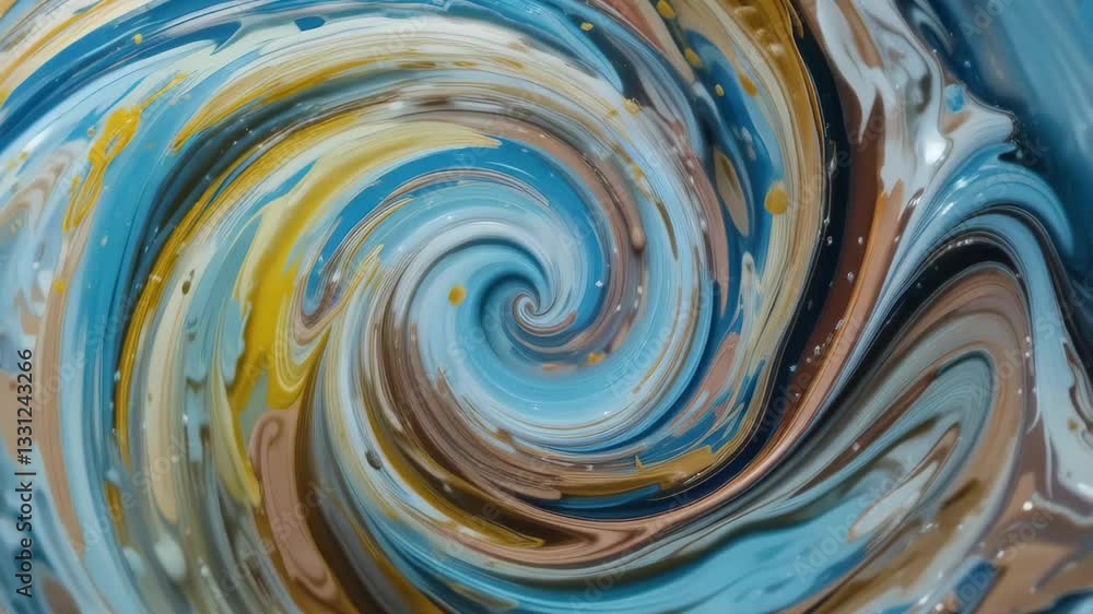 Abstract Swirling Paint Texture Background Blue Gold Beige White Colors Abstract Swirling Paint Texture Background Blue Gold Beige White Colors