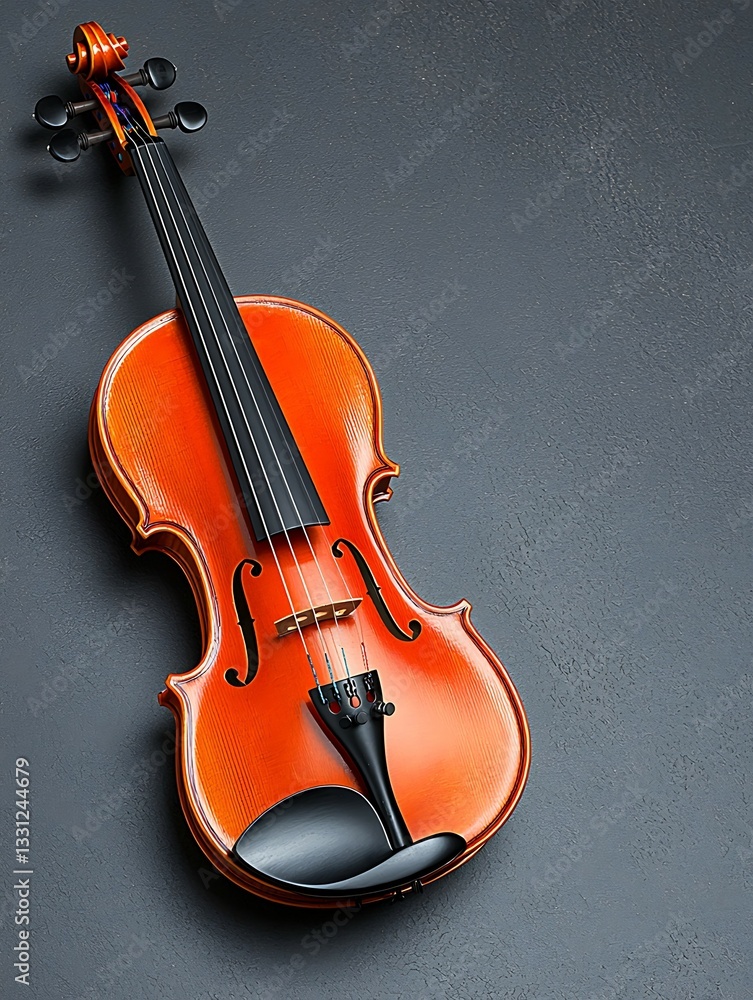 Violin on a dark surface calming rhythms meditation beats concept Violin on a dark surface calming rhythms meditation beats concept