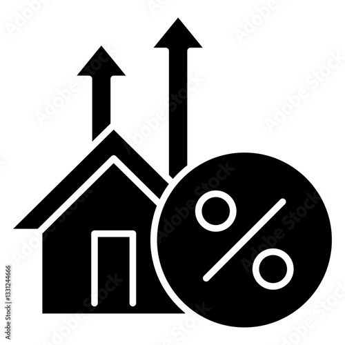 Mortgage Rates icon glyph
