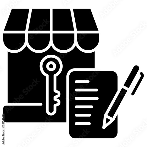Rental Market icon glyph