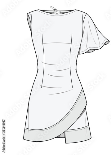 illustrasyon , vector , dress tecnicals drawings ,dress drawings, dress tecicals , rees drawings, trenchcoat drawings, women dress drawings