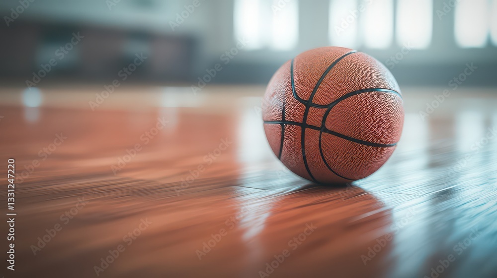 A close-up shot of a basketball resting on a wooden floor, with a neutral background to highlight the texture and color of the ball. A close-up shot of a basketball resting on a wooden floor, with a neutral background to highlight the texture and color of the ball.