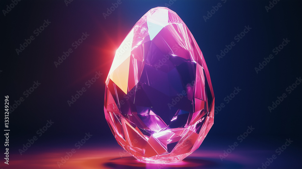 Futuristic geometric Easter egg with a sharp crystalline design and sci-fi glow, blending holiday tradition with modern digital aesthetics.
Futuristic geometric Easter egg with a sharp crystalline design and sci-fi glow, blending holiday tradition with modern digital aesthetics.