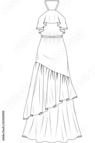 illustrasyon , vector , dress tecnicals drawings ,dress drawings, dress tecicals , rees drawings, trenchcoat drawings, women dress drawings