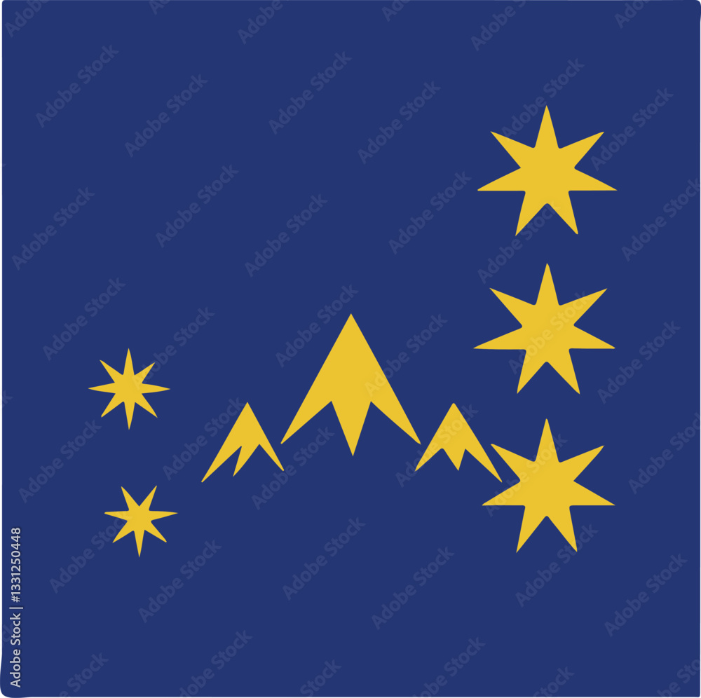 Fototapeta premium alaska flag vector icon