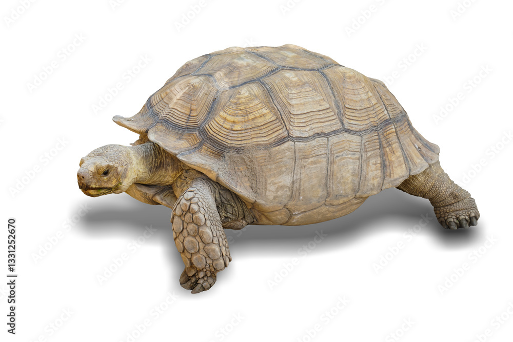 Obraz premium chaco tortoise turtle isolated on white background. This has clipping path.