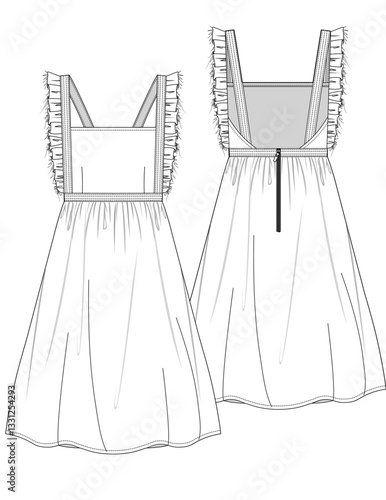 illustrasyon , vector , dress tecnicals drawings ,dress drawings, dress tecicals , rees drawings, trenchcoat drawings, women dress drawings