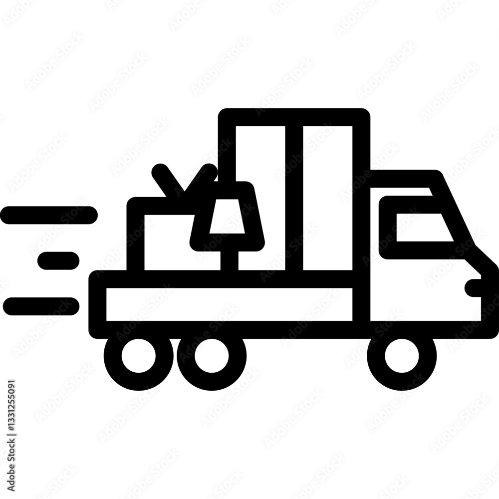 Moving Service Line Icon