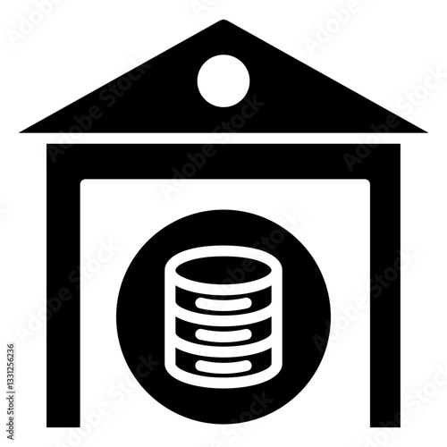 Data Warehousing Glyph Icon