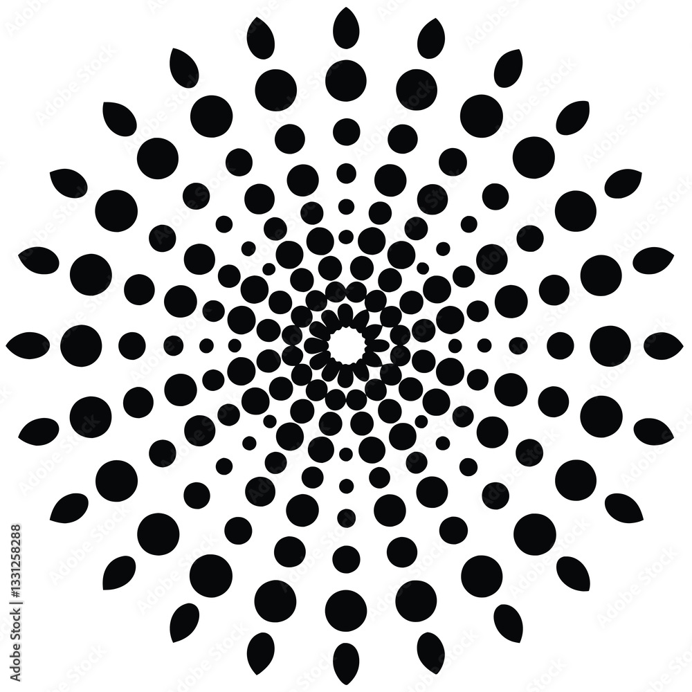 Flat design spiral circle background Flat design spiral circle background
