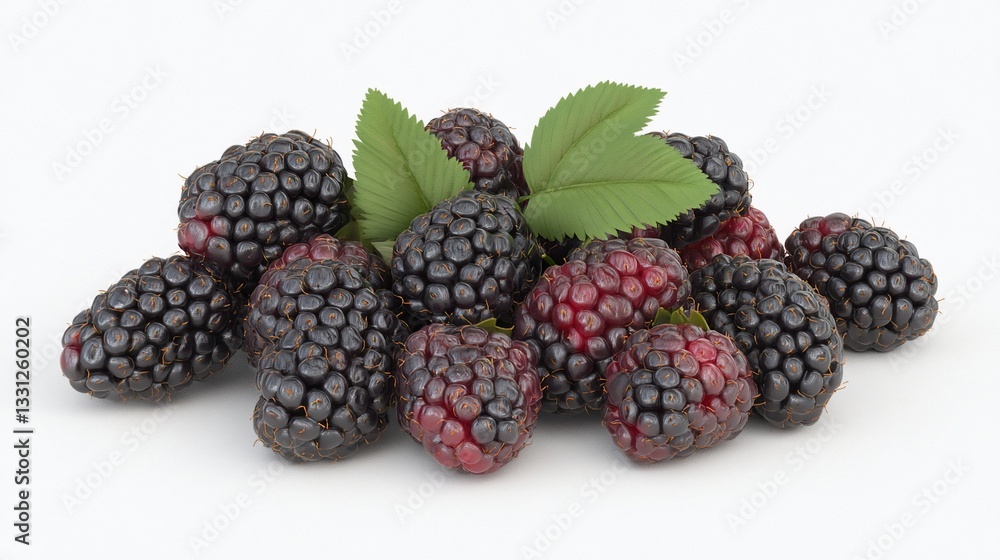 Fresh blackberries piled high Fresh blackberries piled high