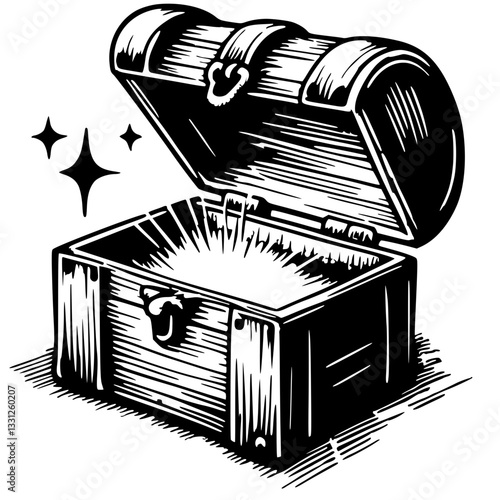 Treasure chest silhouette