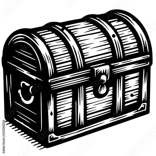 Treasure chest silhouette