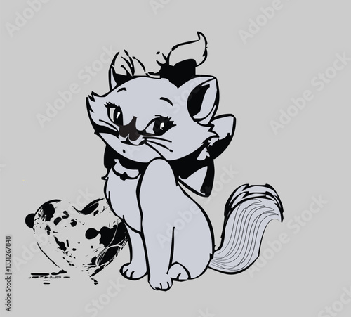 Your favorite cat design. One of your charming designs is a cat design.