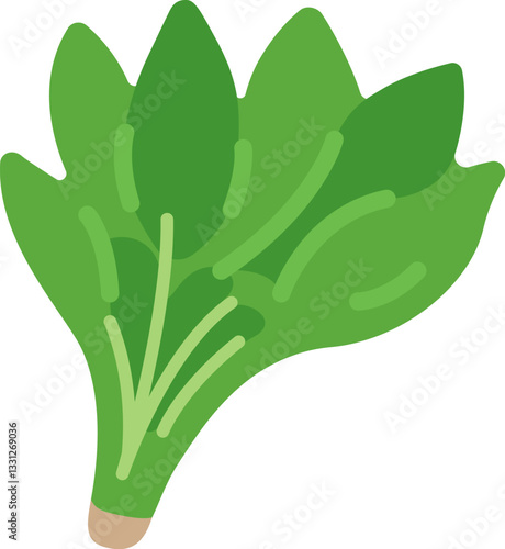 ほうれん草のアイコンのイラスト
