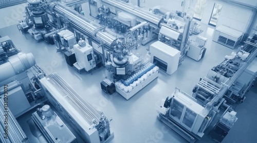 Automated plastic processing plant with multiple extrusion machines