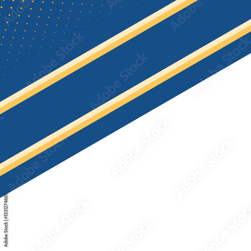 Blue and Gold Corner Border Design Vector