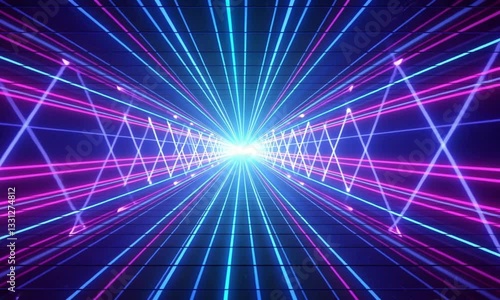 Bright Laser Sci-Fi Scene  