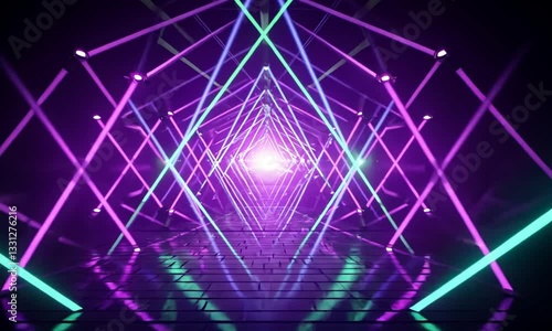 Abstract Neon Laser  