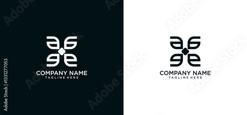 Premium monogram letter E initials logo. Universal symbol icon vector design