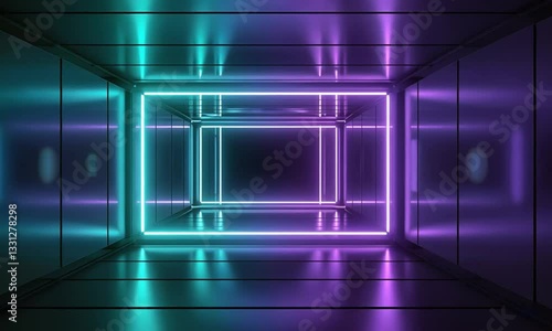 Glowing Neon Pathway  