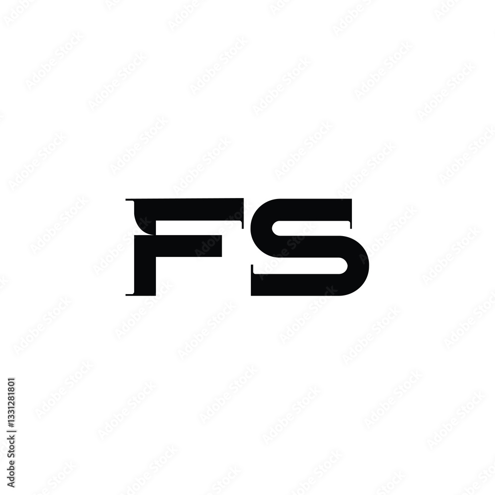 FS monogram logo design letter text name symbol monochrome logotype alphabet character simple logo FS monogram logo design letter text name symbol monochrome logotype alphabet character simple logo