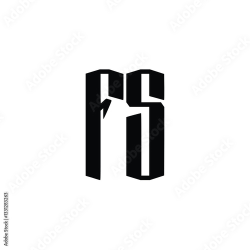 FS monogram logo design letter text name symbol monochrome logotype alphabet character simple logo