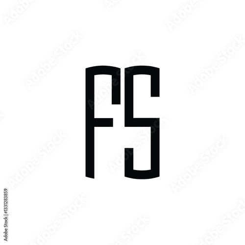 FS monogram logo design letter text name symbol monochrome logotype alphabet character simple logo