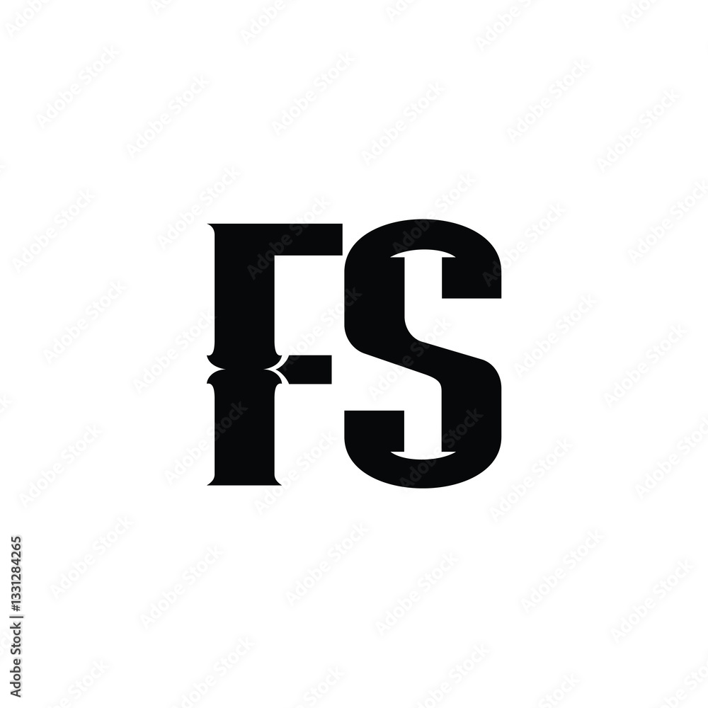FS monogram logo design letter text name symbol monochrome logotype alphabet character simple logo FS monogram logo design letter text name symbol monochrome logotype alphabet character simple logo