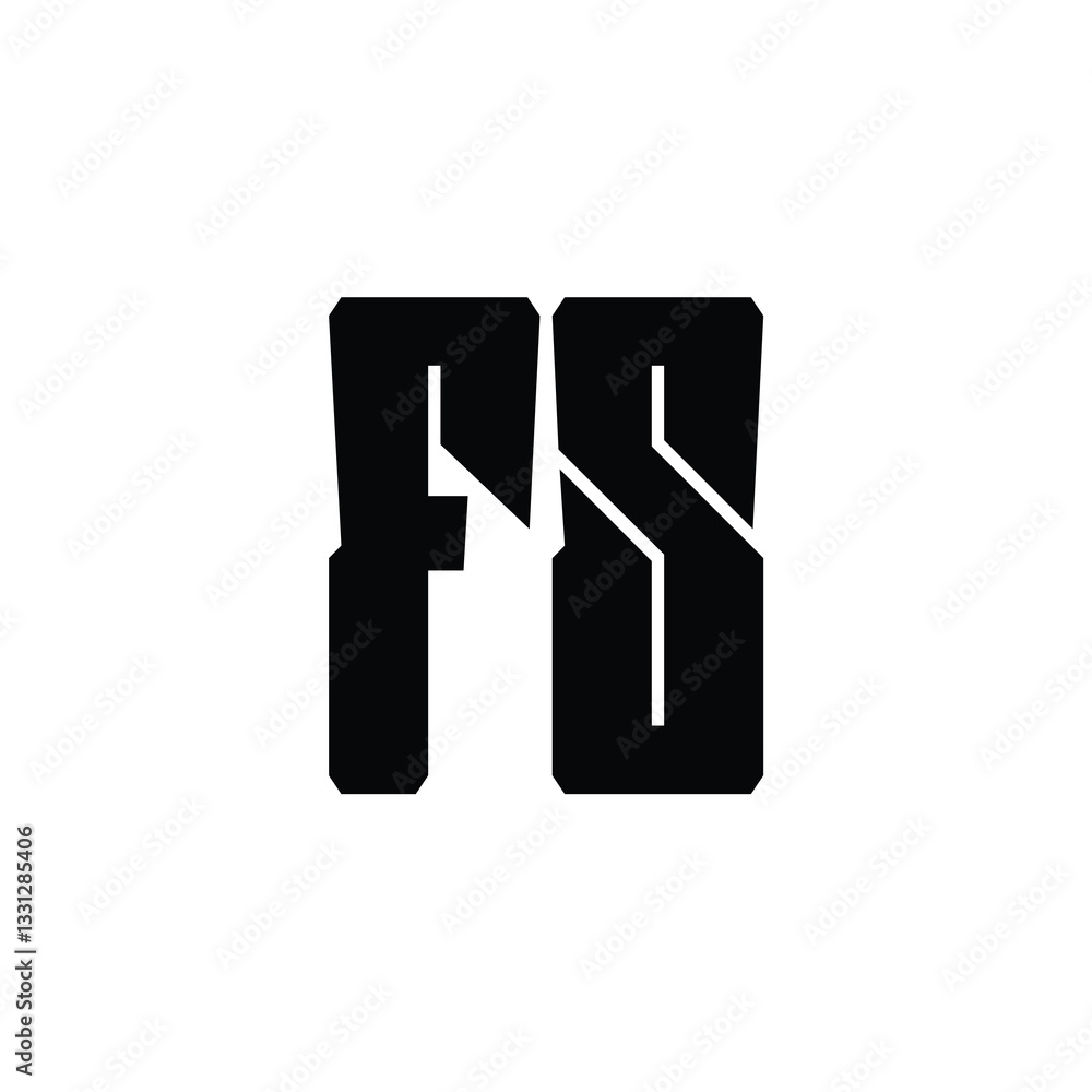FS monogram logo design letter text name symbol monochrome logotype alphabet character simple logo FS monogram logo design letter text name symbol monochrome logotype alphabet character simple logo