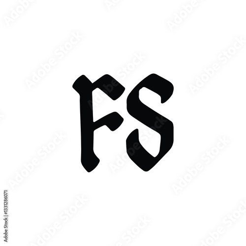 FS monogram logo design letter text name symbol monochrome logotype alphabet character simple logo