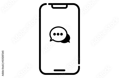 スマートフォンのアイコン チャット、会話、吹き出し