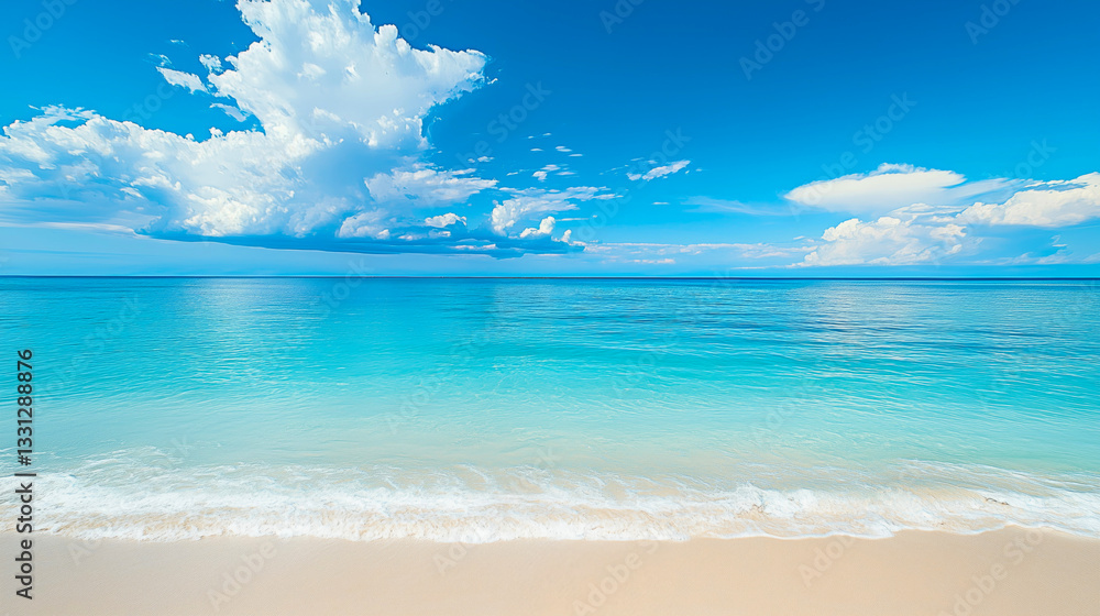 Fototapeta premium A bright summer day at a picturesque beach.