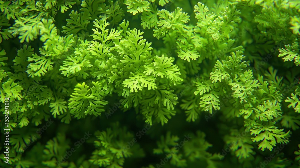Vivid green ferns, dense and textured, creating a vibrant, natural pattern Vivid green ferns, dense and textured, creating a vibrant, natural pattern