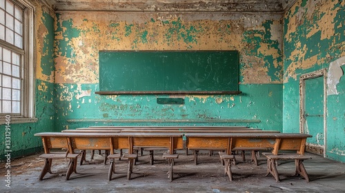 Abandoned Classroom: A Haunting Glimpse into the Past
